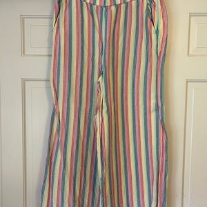 LOFT Multicolor Striped Pants